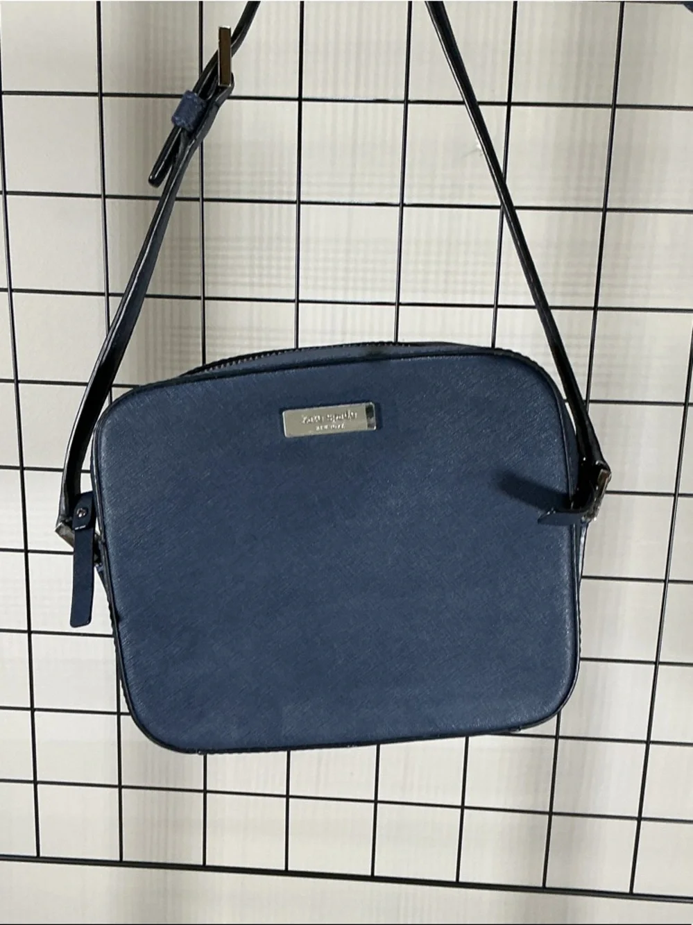 Kate Spade New York Navy Saffiano Leather Crossbody Purse